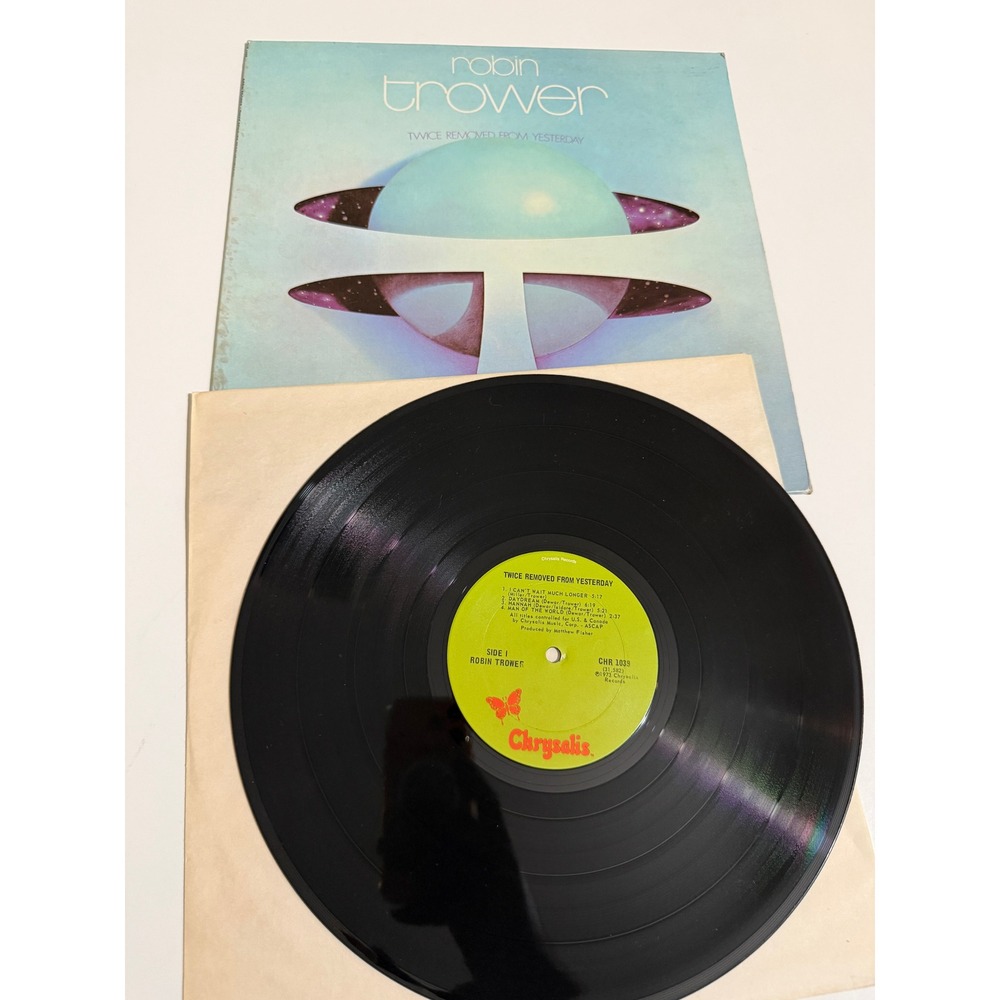 Robin Trower Twice Removed from Yesterday Vinyl LP 1973 Chrysalis CHR 1039 Blues